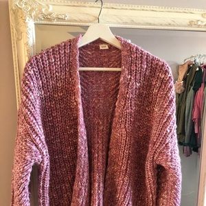 Gap Chunky Marled Cable Knit Oversized Cardigan